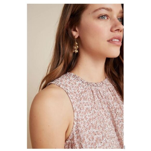 Natalie Flounced Tunic Dress in Neutral Motif from Anthropologie-Size Medium-NWT - Picture 4 of 10